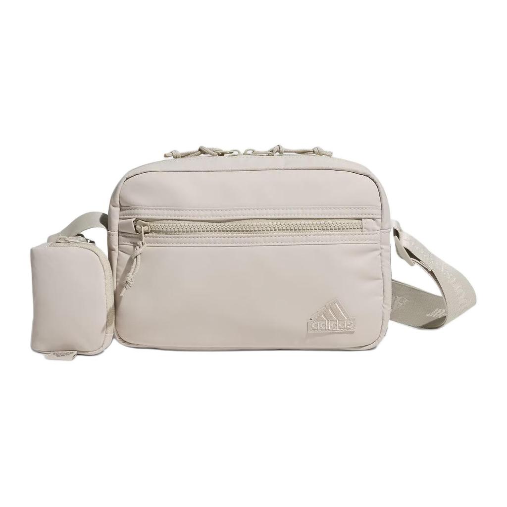 New Adidas Recycled Polyester Shoulder Bag, Crossbody Bag Mini Unisex Light Gray IS9490