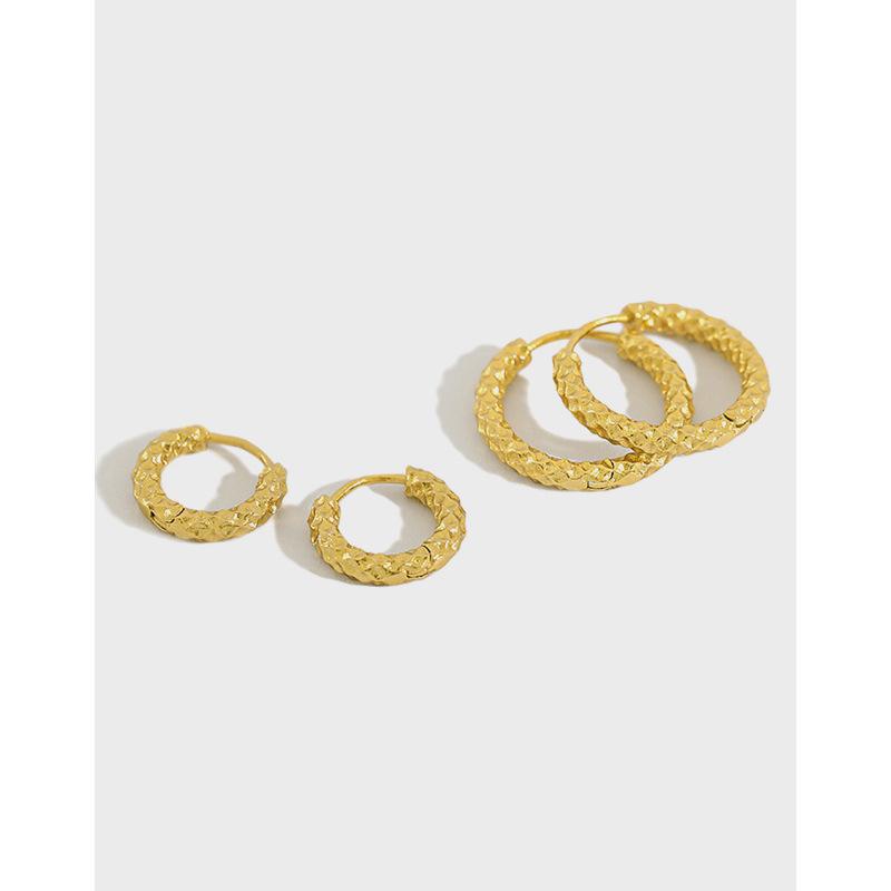 Fashion 925 Silver Earrings Jewelry Luxury 925 Sterling Silver 18K Gold Plated Hoop Earrings Jewelry for Women