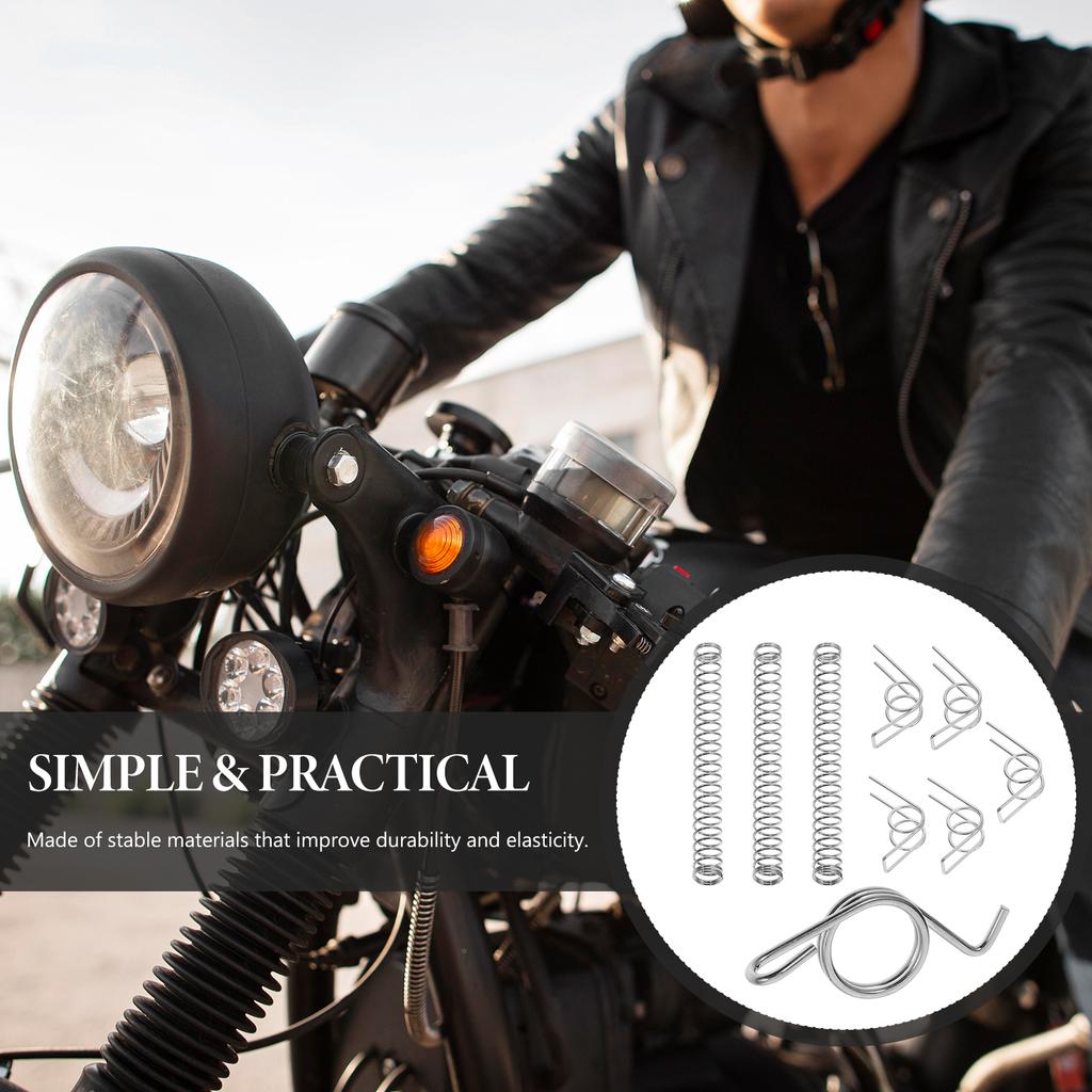 1 комплект 8 штук Набор пружин Кручение Сжатие Мотоцикл Тормоз Сцепление Рычаг Возврат Боковая подножка Пружины Комплект Нержавеющая сталь