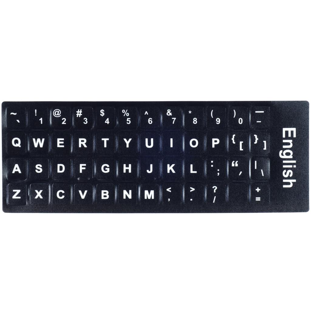 Stickers for laptop keyboard PC QWERTY US Polish layout International DE 11x13