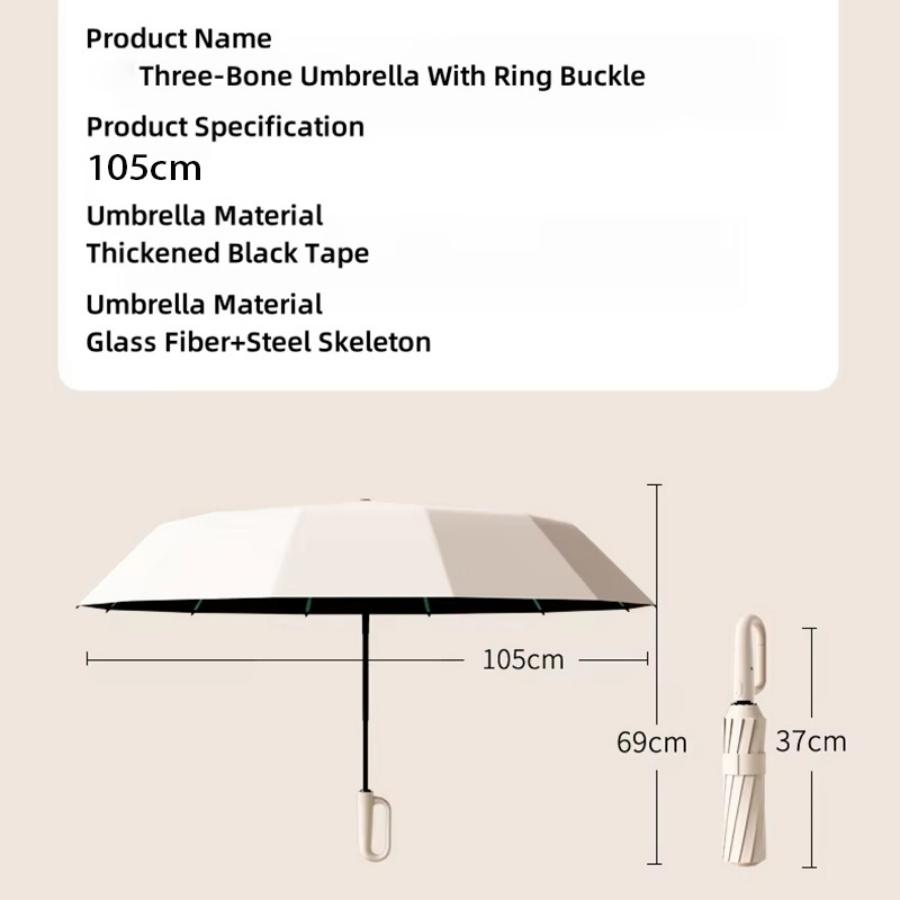 Зонт автоматический складной ветрозащитный с ручкой-кольцом, 20 спиц, защита от УФ-лучей, водоотталкивающий, зонт от солнца для женщины и мужчины