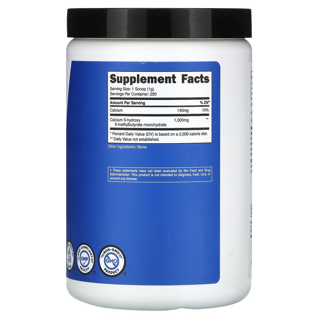 Nutricost Performance, HMB, Unflavored, 8.9 Oz (250 G)