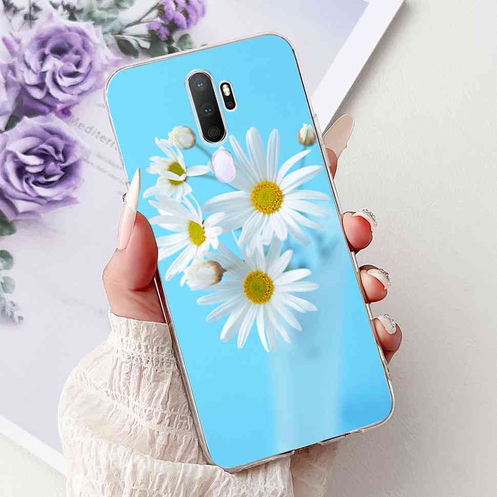 Чехол для Oppo A9 2020 CPH1937 Цветы Закат Мягкий Силикон ТПУ Чехол для Oppo A9 A 9 6.5" CPH1939 CPH1941 Корпус Телефона