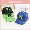 Cotton Cartoon Minecraft Children Baseball  Hat With Wide Brim For Outdoor Use
