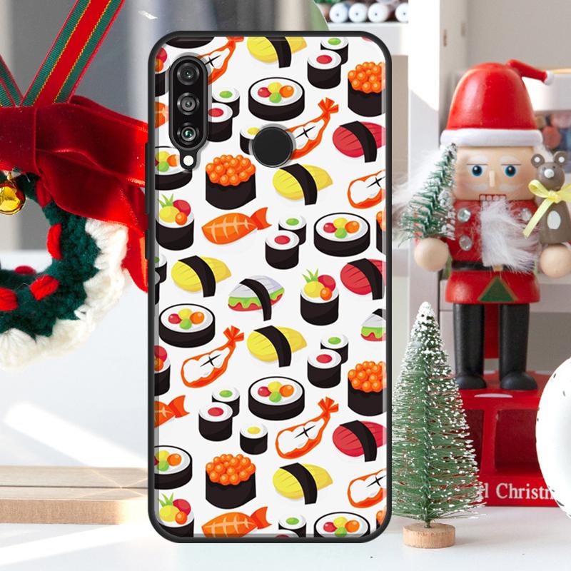 Kawaii Sushi Pattern For Huawei Nova Y73 Y60 Y70 Y90 Y72 Y61 Y91 7i 8i 11i 12i 12s 9 10 SE P20 P30 P40 Lite Case