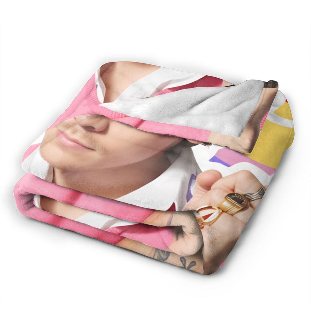H-Harry Styles Warm Blanket Children Plush Throw Blanket Street Trend Outdoor Flannel Bedspread Sofa Bed Cover
