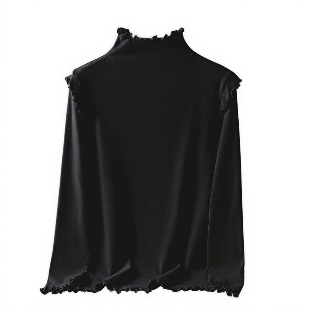 Женский модный однотонный флисовый утолщенный топ с длинными рукавами