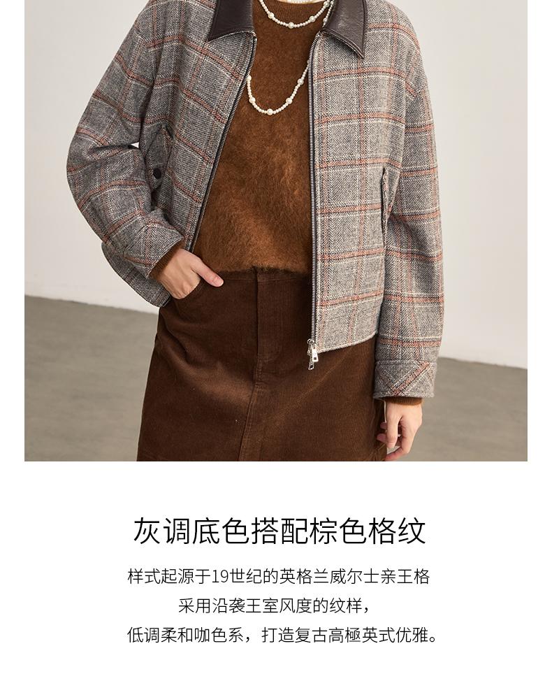 Classic plaid retro jacket