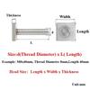 304 Stainless Steel Screw Chute Rail Track T-Shape Bolts M6 M8 M10 Rectangle Hammer Head Bolt Hardware Tools Supplies