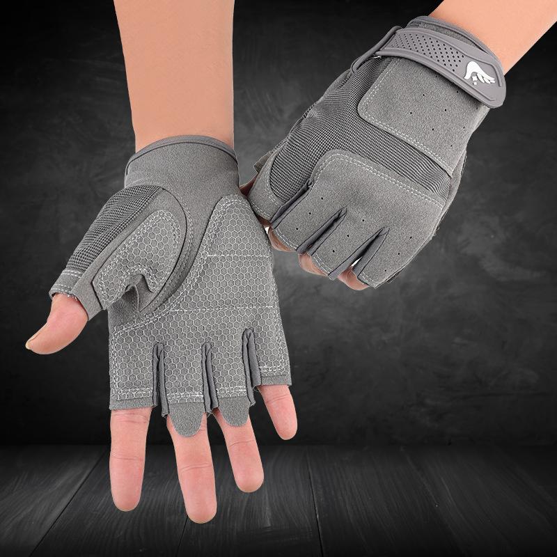 Fitness gloves Outdoor half-finger bench press Fitness shock absorption Non-slip dumbbells Sports breathable cycling Weight lifting gloves