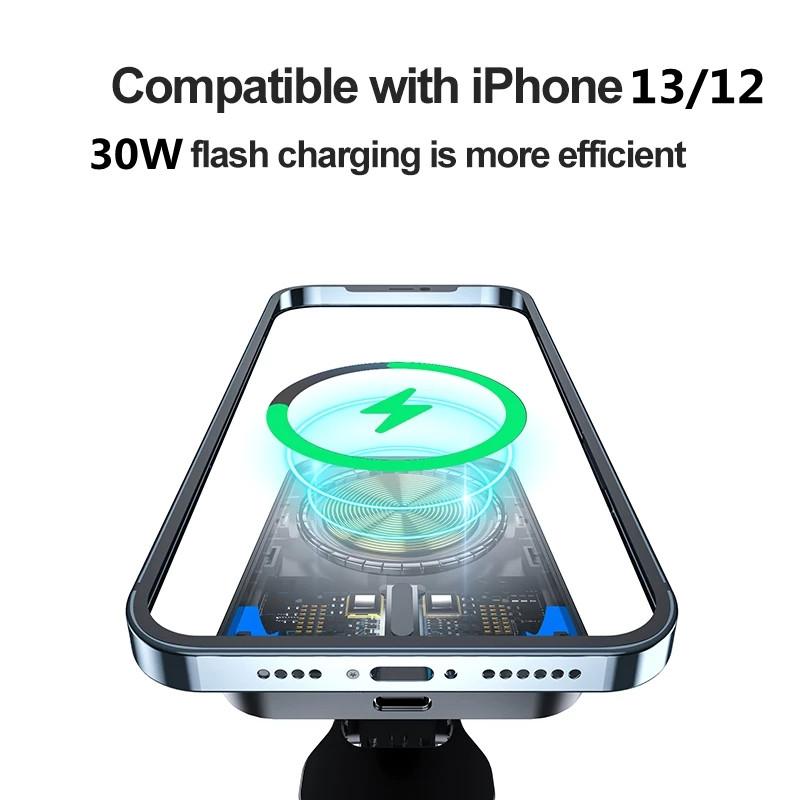 15W Magnetic Wireless Chargers Car Air Vent Stand Phone Holder Fast Charging Station for IPhone 12 13 Pro Max Macsafe QI Charger