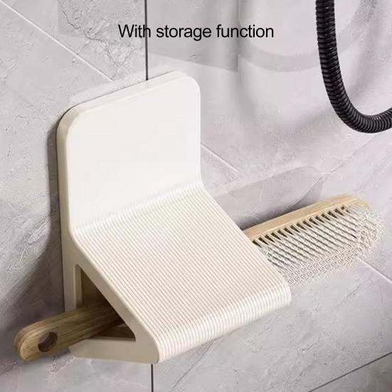 Yousheng 2Pcs Bathroom Pedals Triangular Design Foot Rubbing Stick Brush Holder Easy Installation Anti-Slip Labor-Saving Shoelace