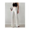 Women's High Waist Palazzo Buttoned Detail Slim Fit Pants