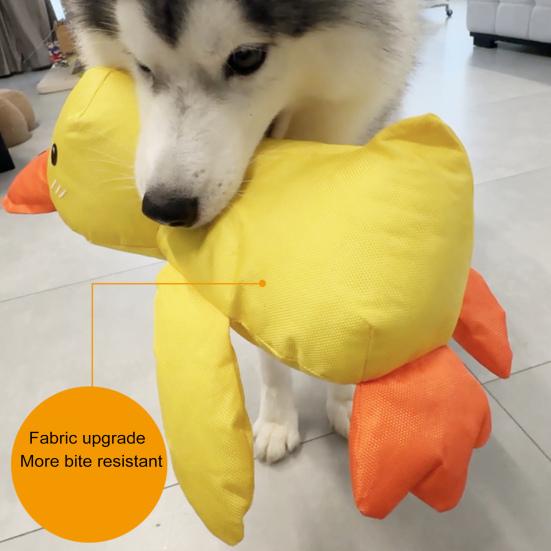Игрушка для жевания утки для собак, снятие скуки и стресса, интерактивная игрушка для домашних животных из ткани Оксфорд, успокаивающая плюшевая игрушка для утки с пищалкой для щенков, товары для животных