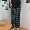 Retro Teens Harajuku Plus Size Hip Hop Streetwear Autumn Women Plaid Pants Casual Oversize Loose Wide Leg Trouser