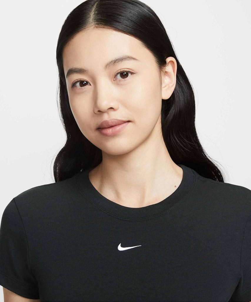 NIKE Sportswear Chill Knit Crop T-Shirt W - Black:White / Hf9539-013