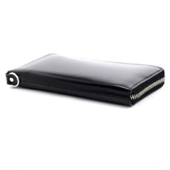 PORTER Кожаный длинный кошелек с круглой молнией, черный (Портье) Мужской 037-02978 1.