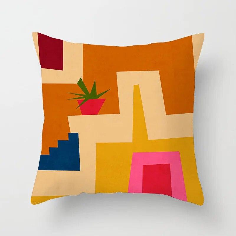45x45 см наволочка с абстрактным геометрическим рисунком Art Color Block, современный уличный стиль, хиппи, домашний декор, чехол для подушки на диван, стул