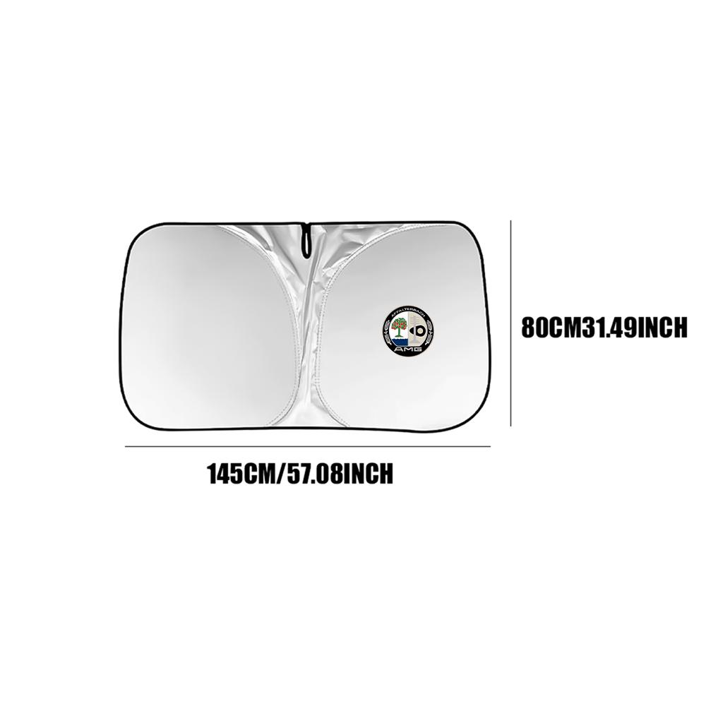 FSI1 1Pc Car Front Window Sunshade Shield Folding Windshield UV Block Cover For Mercedes Benz A C S Class W211 GLC GLE CLA AMG