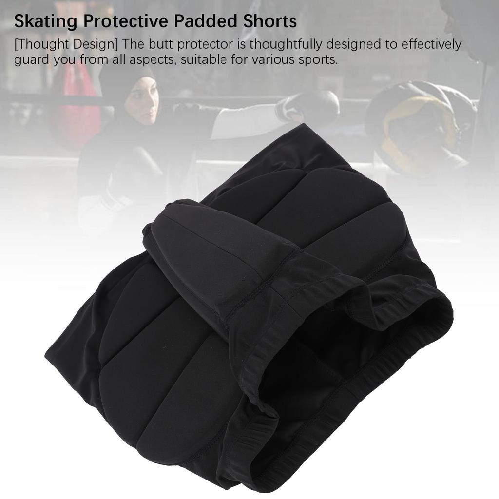 Skiing Protective Padded Shorts Impact Resistant Breathable Sweat Wicking Ergonomic Butt Protector F