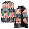 Ladies' Casual And Fashionable Sleeveless Vest Floral Pattern Printed Cotton Jacket