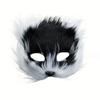 [Fox Face Mask for Cosplay] 1pc Furry Fox Face Mask, Women'S Cosplay Costume Accessory, No Power Required, Plastic, for Masquerade