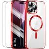 Protective Case - for iPhone - 16 Pro - Shockproof - Transparent - Built-in Magnetic Circle