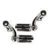 2 Pcs Motorcycle Highway Foot Pegs Chrome Adjustable Comfortable Motorcycle Foot Pegs Footrest Highway Foot Pegs for Davidson (Short Type)