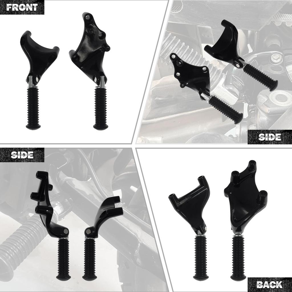 HDBUBALUS Motorcycle Rear Passenger Footpegs Tandem Step Kit Compatible with Harley Sportster Iron XL 883 2014-2022