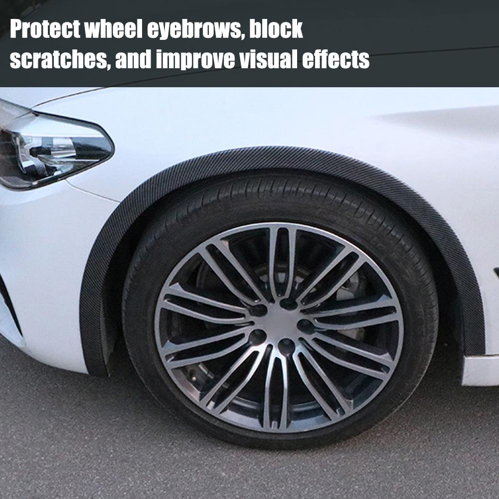 Универсальная автомобильная расклешенная накладка на крыло длиной 3,8 метра, лента из углеродного волокна, ПВХ, самоклеящаяся наклейка на колесо для бровей, расклешенная