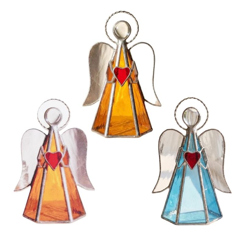 Colorful Acrylic Angel Statue Tealight Candle Stand Votive Candle Holder For Religious Ceremonies And Wedding Gift