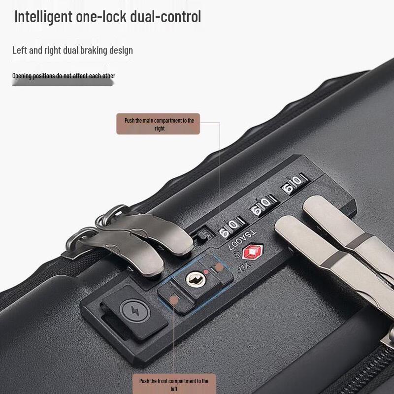 OIWAS Side-Opening Hardshell Rolling Luggage (24-inch)