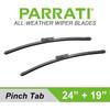 PARRATI® 24 Inch &19 Inch Of High Performance Premium All-Season Automotive Replacement Front Windshield Wiper Blades For BMW M3 328I M340I 335I