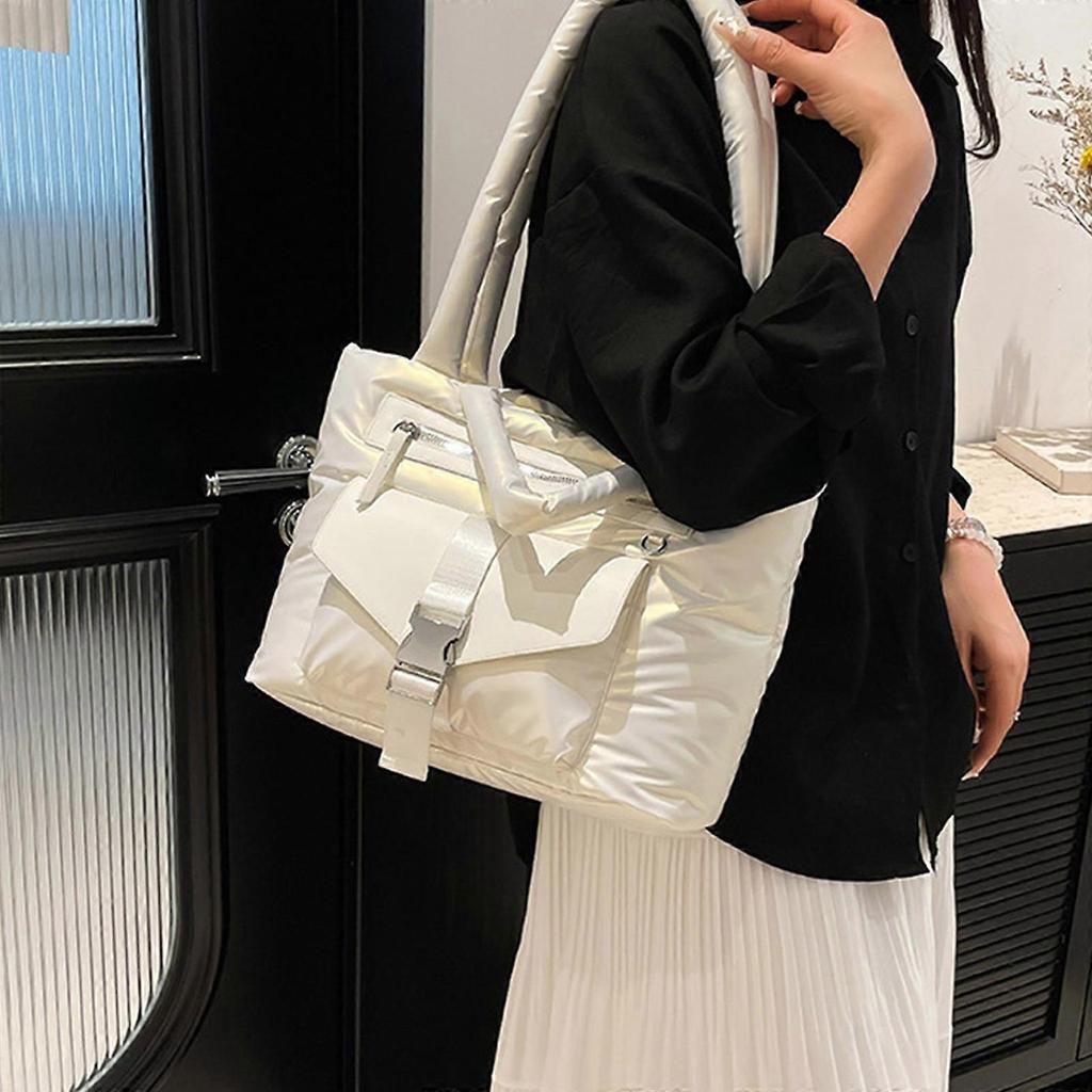 Fashionable and Practical Top Handle Bags Women's Shoulder Bag with Spacious Interior Handbag for Daily Necessities Gold