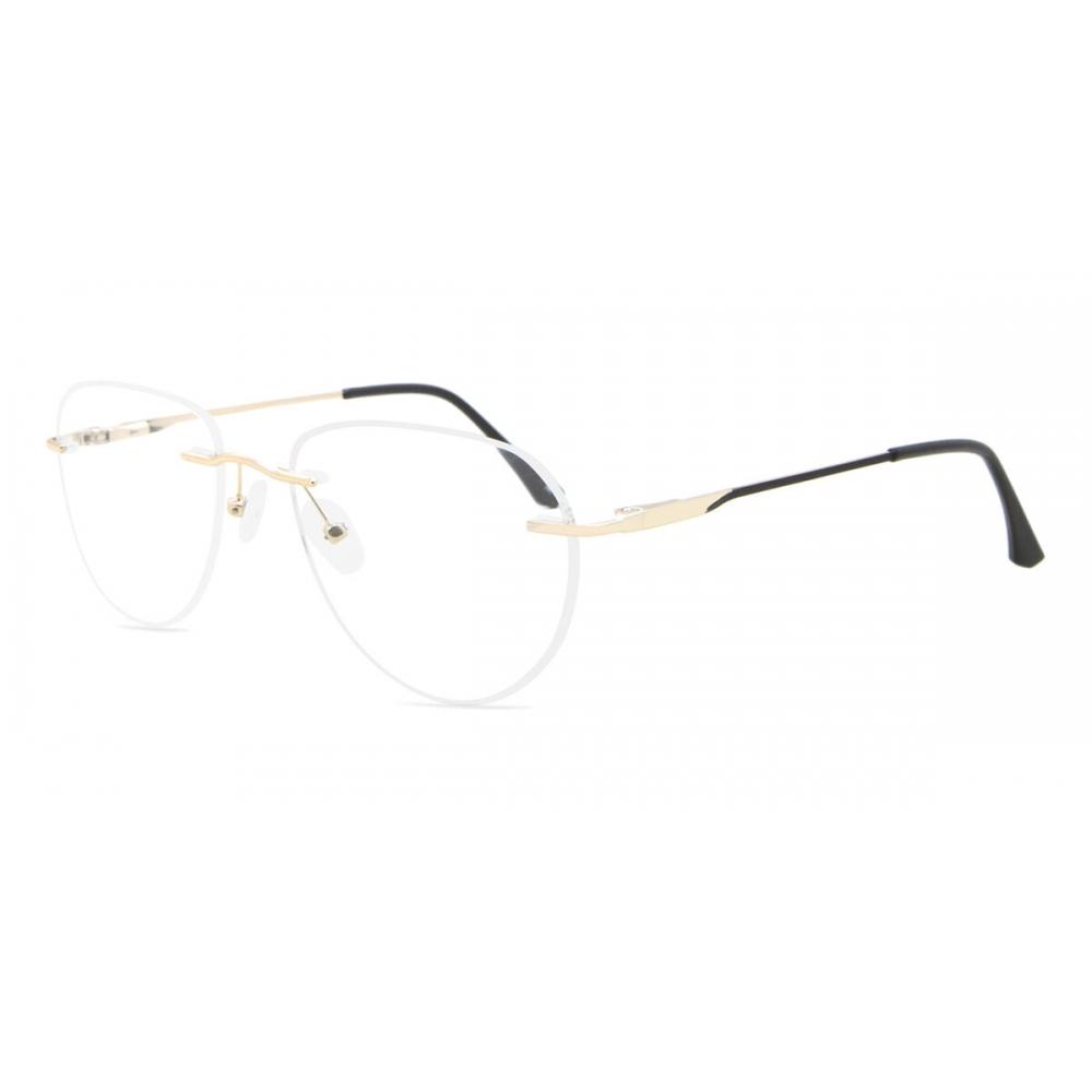 Овальные золотые очки Smartbuy без оправы Harlem Wm6509 C1 Fashion Unisex Eyeglasses