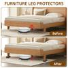 4Pcs Bed Risers TPU Stackable Furniture Riser Non Slip Sofa Table Support Risers L Side / Full Side Load Capacity 500kg Pad Feet