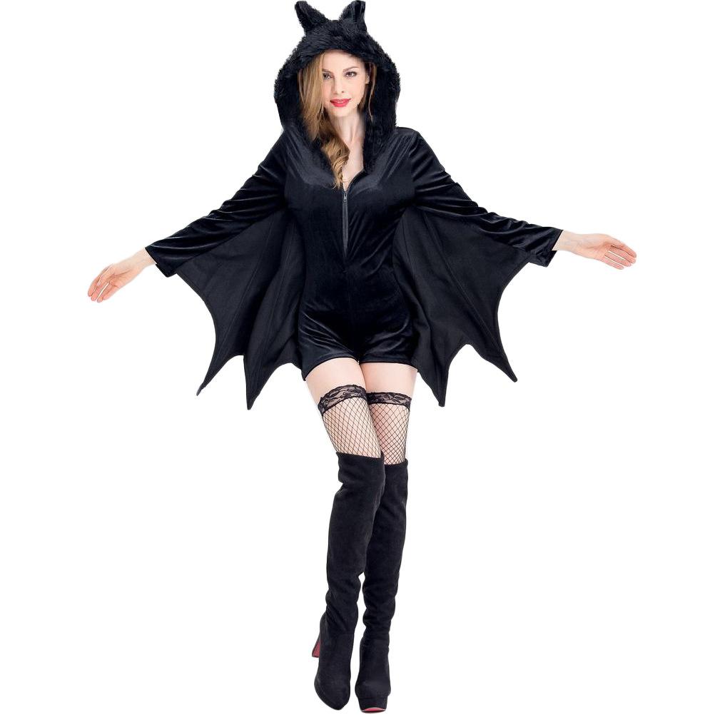 S-XL adult vampire dark bat costume, halloween witch batman cos costume plus size party costume