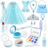 VBACALA Набор косметики для макияжа No Play Ролевые игры Рождественский синий макияж для девочек, цвета, дом, принцесса, игра, плащ, трость, трость, аксессуары, игрушки,