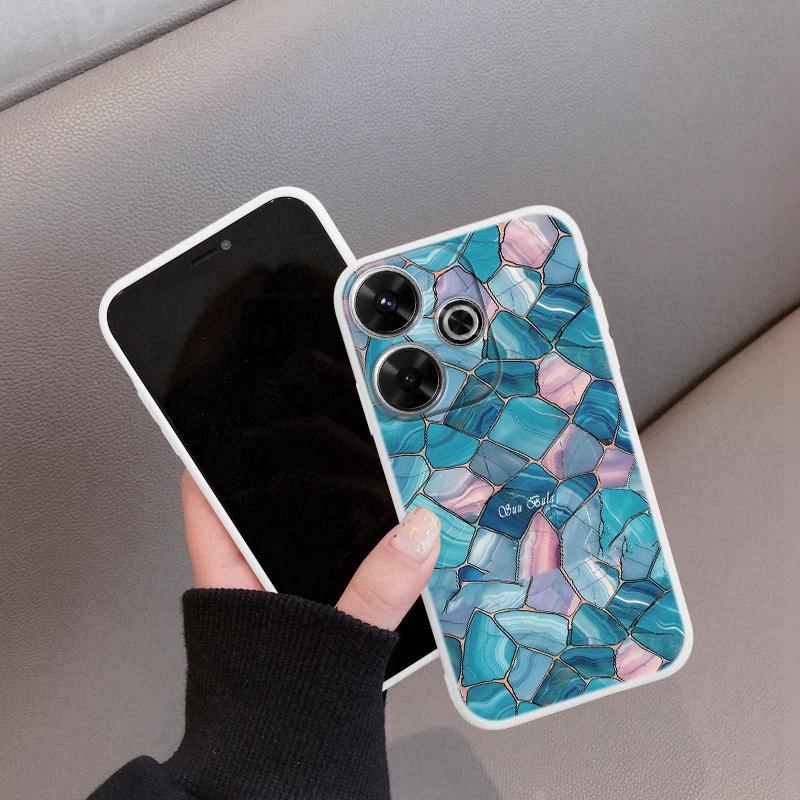 Мраморный бабочка мягкий силиконовый чехол для Xiaomi Redmi Note 13 Pro 13C 14T 15 Samsung A55 A35 M34 M35 S24 FE S25 Huawei Honor 200 iPhone противоударный чехол