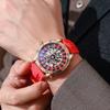 Мужские механические часы Автоматические Игровые Вращающаяся пластина Циферблат Наручные часы Водонепроницаемые Светящиеся Часы