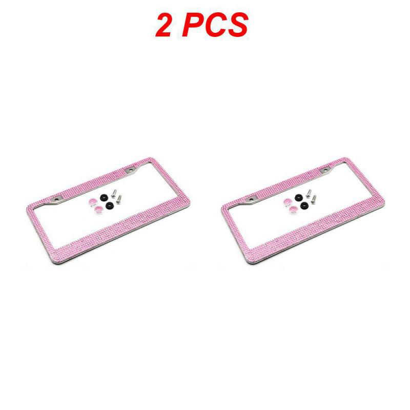 1~8 шт. блестящая хрустальная рамка номерного знака для женщин, держатель крышки номерного знака, рамка номерного знака автомобиля со стразами для США