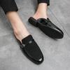 Новые мужские очаровательные замшевые полушлепанцы черного и коричневого цвета, мужские повседневные мюли, мокасины, дышащие монки-лоферы
