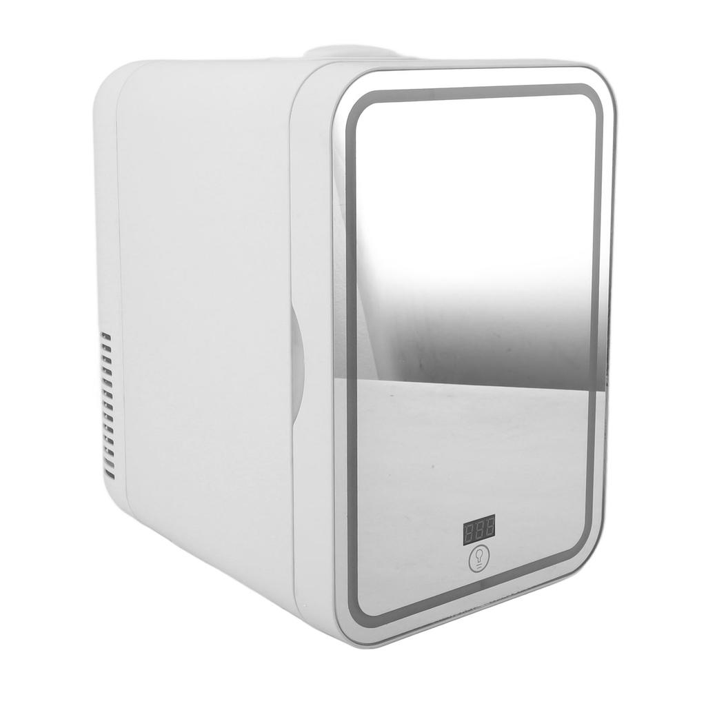 Portable Mirrored Beauty Fridge With Lighting 8L Mini Fridge Skin Care Makeup Storage with Mirror