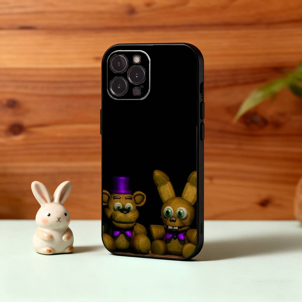 F-Five-Nights-At-Freddys F-Fnaf Чехол для телефона для iPhone17 16 15 14 13 12 11 Pro Max Plus, 5G Мягкий черный чехол
