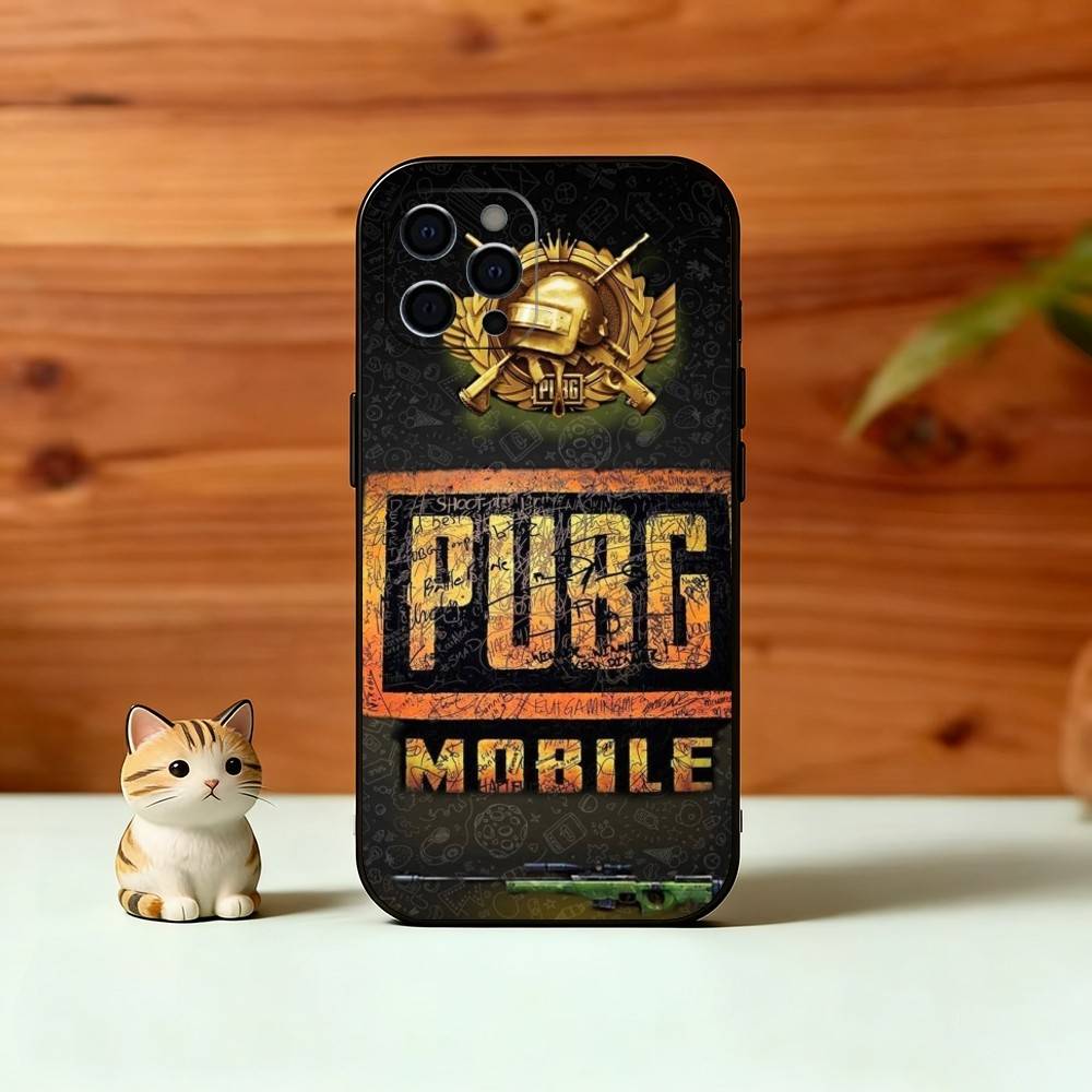 Чехол для телефона P-U-B-G Силиконовый Мягкий Для IPhone 17 16 15 14 13 12 11 X XR Plus Pro Max Plus