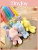 Delightful Candy Colored Plush Bear Keychain Cute Cartoon Pendant For Girls Stylish