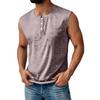 Men's Summer Solid Color Pocket Sports Buttons Vest Men's Sports Casual Vest