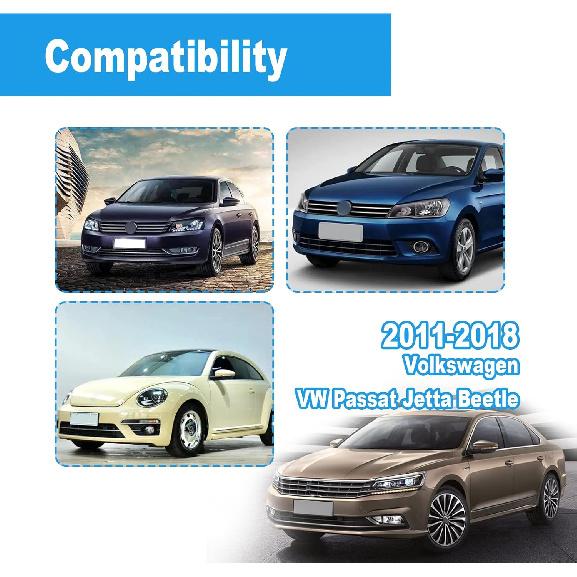 Зеркальный элемент с подогревом, вид справа со стороны пассажира, замена для 2011 2012 2013 2014 2015 2016 2017 2018 Volkswagen VW Passat Jetta Beetle Боковое зеркало