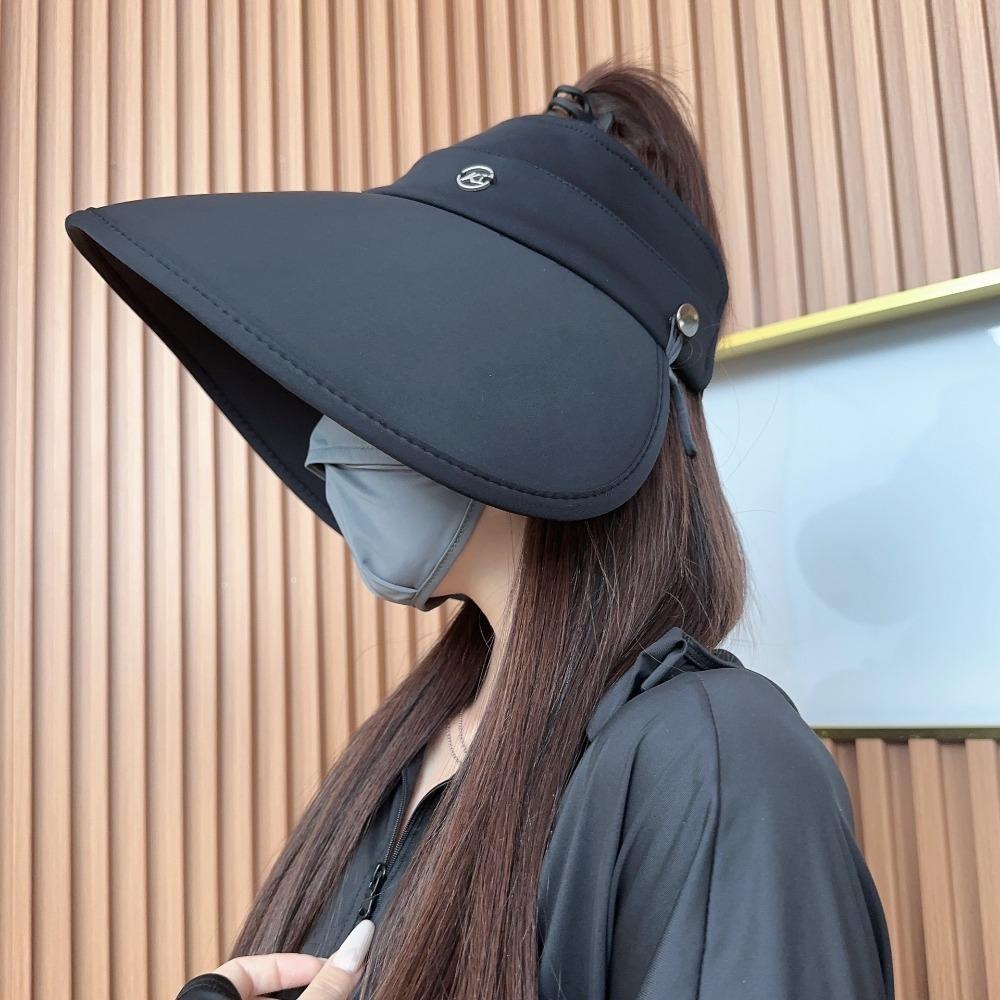 Large Brim Ponytail Cap Summer Beach Fisherman Hats New Women Sun Hat for Outdoor Travel