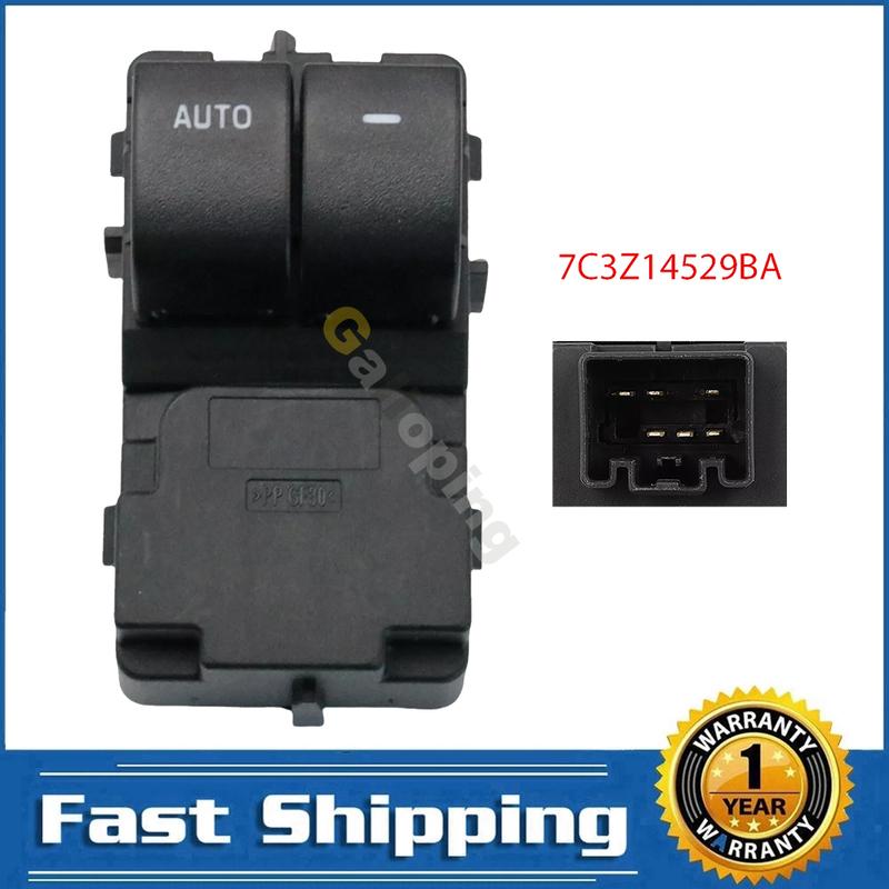 Front Left Electric Power Master Window Switch Control Button for Ford E350 ECONOLINE 2009 - 7C3Z14529BA Car Accessories